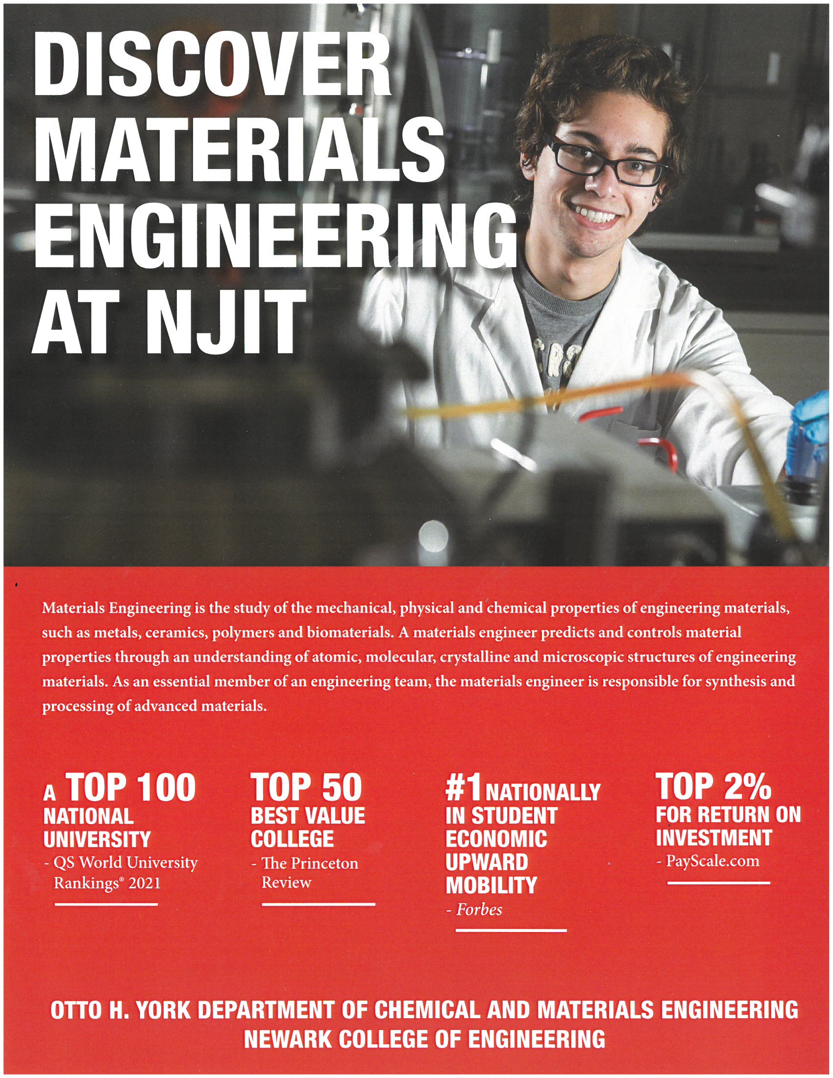 New! BS in Materials Engineering Otto H. York Department of Chemical